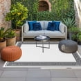 thumbnail image 2 of White Greek Key Outdoor Rug for Patio/Deck/Porch, Non-Slip Large Area Rug 4 x 6 Ft, Geometric Greece Ancient Farmhouse Geo Indoor Outdoor Rugs Washable Area Rugs, Reversible Camping Rug Carpet Runner, 2 of 8