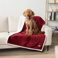 thumbnail image 4 of PetAmi Waterproof Dog Blanket for Small Medium Dog Puppy Cat Throw for Couch Cover Leakproof Protection, Sherpa Fleece, Reversible Soft Washable 29x40 Wine Red, 4 of 9