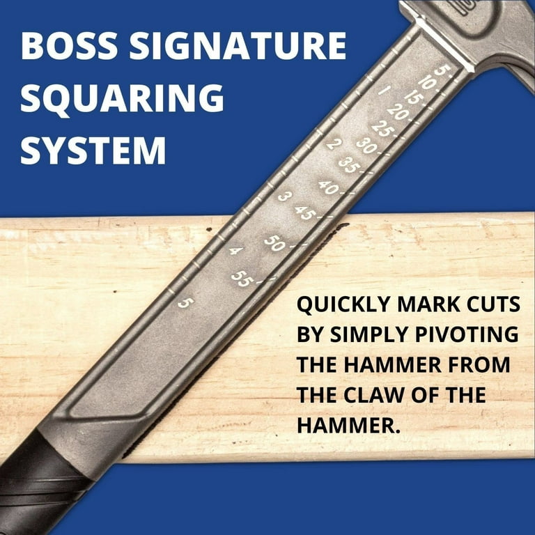 Boss Hammer BH10TIHI16S 10 oz. Hickory Handle Smooth Face Titanium Hammer