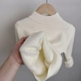 thumbnail image 4 of Suéter de cuello redondo para niños y niñas, cálido, de otoño e invierno, de punto con cuello semialto y forro polar, versátil, para niños., 4 of 7