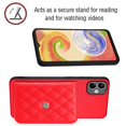 thumbnail image 4 of Allytech Galaxy A04e Wallet Case with Hand Wrist, Luxury PU Leather Shockproof RFID Blocking Cards Slots Stand Magnetic Closure Phone Case Cover for Samsung Galaxy A04e, Red, 4 of 9