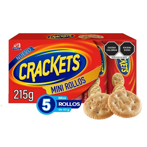 Galletas Crackets mini rollos sabor mantequilla 215 g