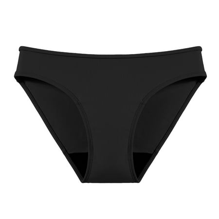 HYSYSB Thong Bathing Suit for Women bikini Bottoms for Women side Tie Bikini Bottom ruched Swim Bottoms physiological Swimming 4 Layer Bikini Swim Bottoms Underwear bikini Shorts Black 3XL