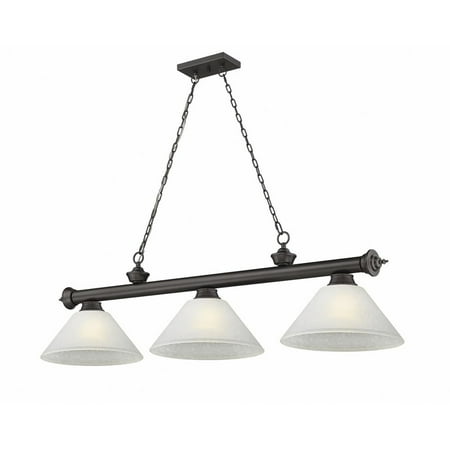 

3 Light Billiard in Traditional and Classical Style-18.75 inches Tall and 14 inches Wide Bailey Street Home 372-Bel-4596660
