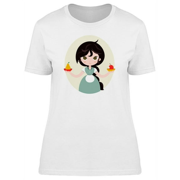 Cute Libra Zodiac Girl Cartoon T-Shirt Women -Image by Shutterstock, Female Small