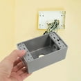 thumbnail image 4 of FESTFENDS Weatherproof Wall Mounted Outlet Box Silver 1Pack 4.7x2.9x1.9in, 4 of 8