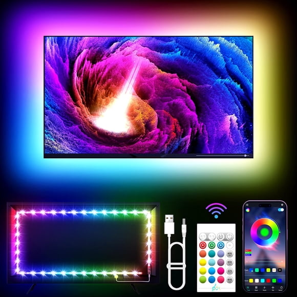 Luces LED para TV KANTUTOE 3,5 m RGB Bluetooth USB