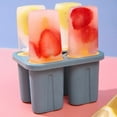 thumbnail image 5 of Popsicles Molds, 4-Cavity Popsicle Maker Molds Silicone Popsicle Molds, Homemade Popcical Molds Ice Pop Molds, 5 of 8