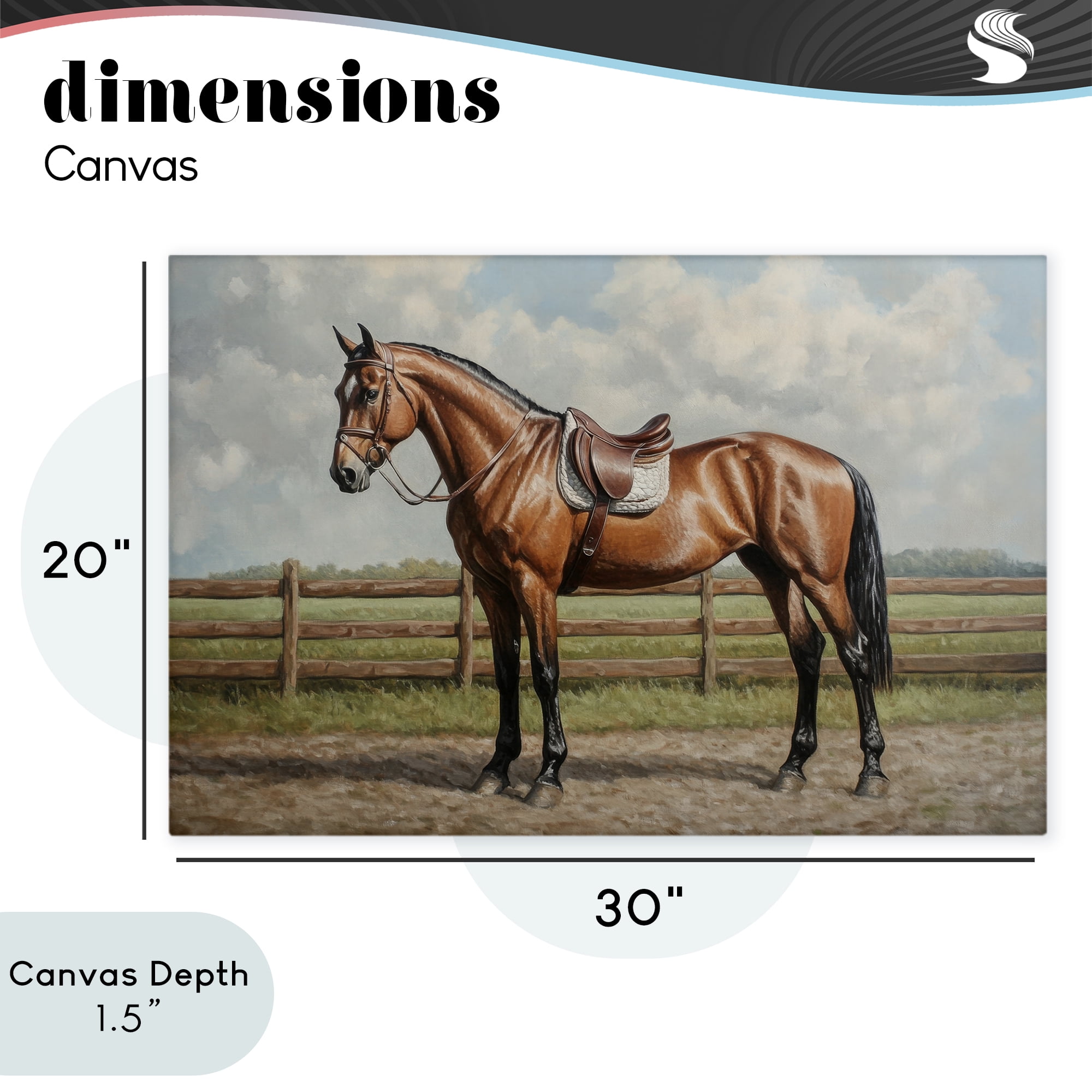 Stupell Industries Sunshine Pony on Farm Path Canvas Wall Art, design by Petal Prints Design