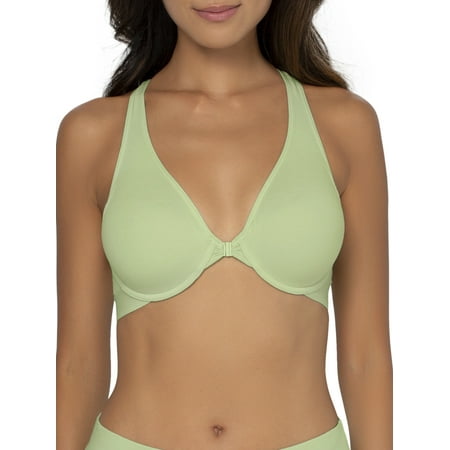 

Smart & Sexy Women s Comfort Cotton Front & Back Close Racerback Bra Style-SA1411