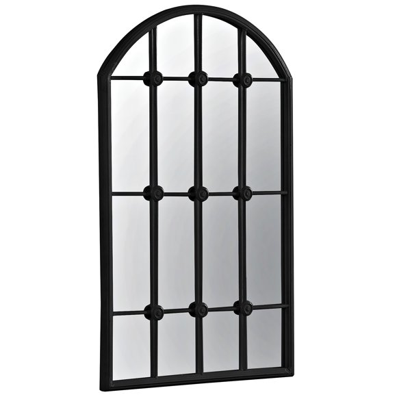 Window Pane Mirror Black