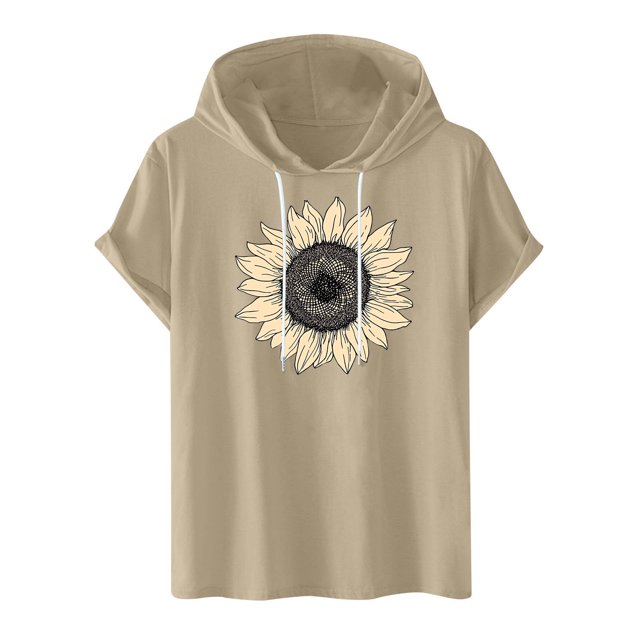 Blusa con capucha de manga corta para hombre, informal, con estampado, a la moda, con capucha, camiseta deportiva de manga corta, blusa de poliéster para hombre