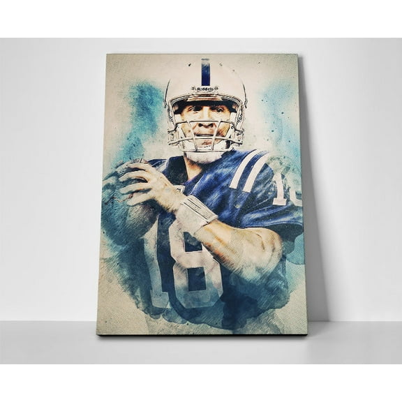 Peyton Manning Colts Poster or Wrapped Canvas