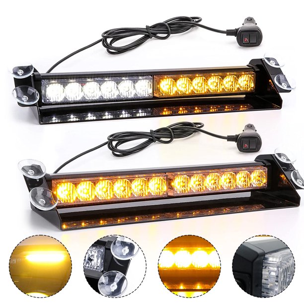 Muyoka Luces estroboscópicas de emergencia LED IP65 Impermeable 12 LED Luz intermitente de advertencia de emergencia Muyoka Hogar