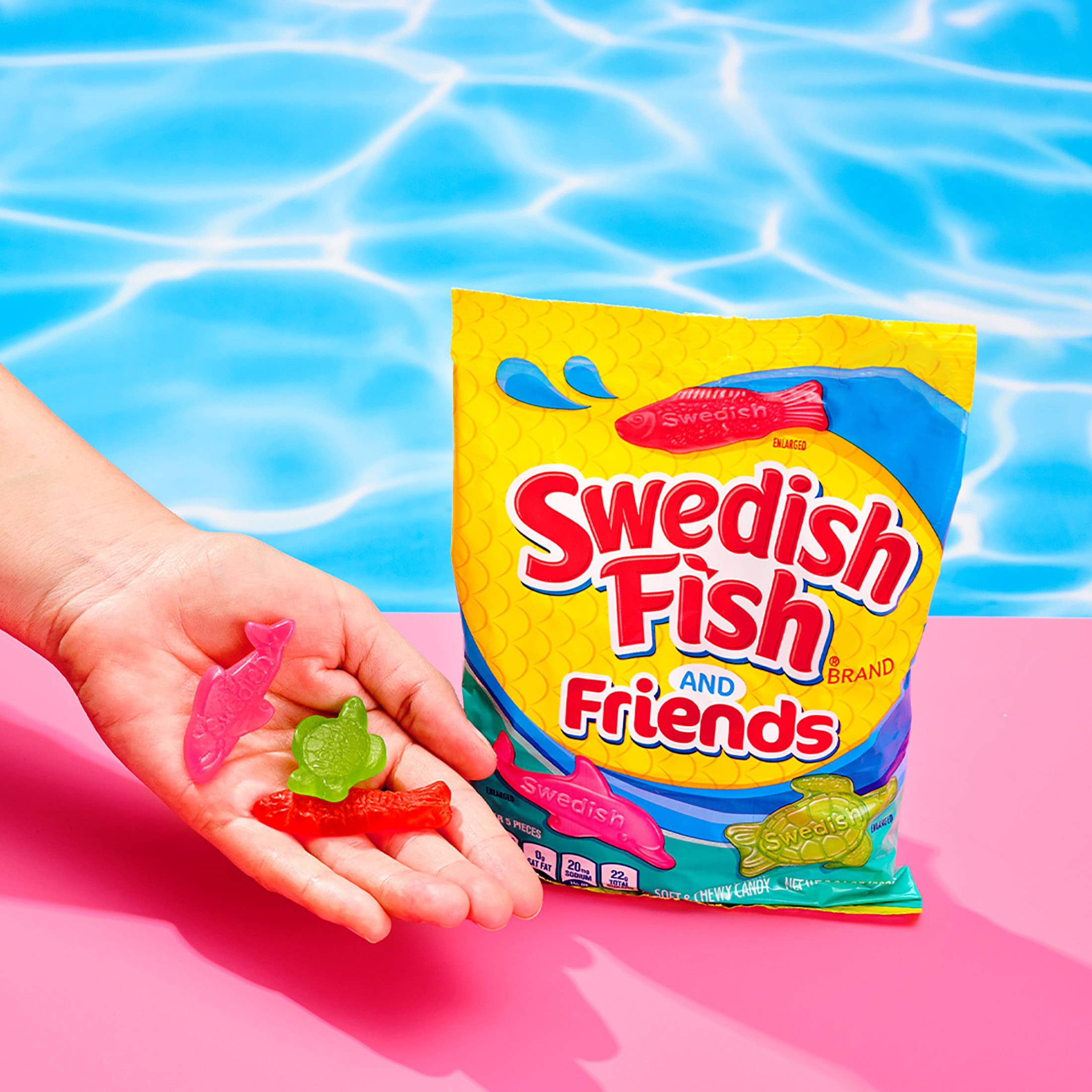 SWEDISH FISH and Friends Soft & Chewy Gummy Candy, 8.04 oz