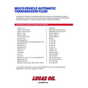 Lucas Oil Full Synthetic Multi-Vehicle ATF Automatic Transmission Fluid 32 ounce
