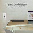 2 Prong Power Strip, 10FT Long Extension Cord Surge Protector, 5 Outlets and 3 USB, 13A/1625W