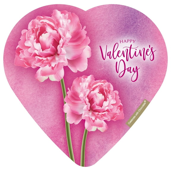 Elmer Chocolate Assorted Chocolate Friendship Peony Heart 4oz 10 Pieces