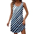 thumbnail image 5 of FDGIU Women's Sleeveless Print Scoop Neck Bodycon Mini Dress, Casual Summer Form-Fitting Short Dress, 5 of 7