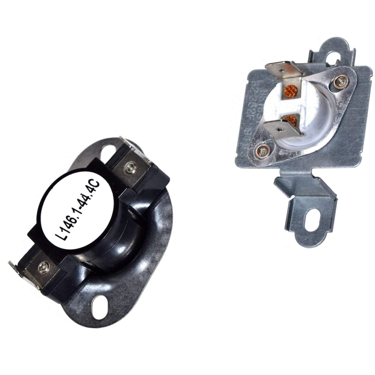 HQRP Dryer Thermostat & Thermal Fuse Kit for Kitchenaid KEHS01PMT0