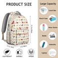 thumbnail image 4 of Cute Horse Lovers Student School Backpack with Foal and Pony Floral Pattern Rainbow Print Retro Rural Design Bookbag, 4 of 6