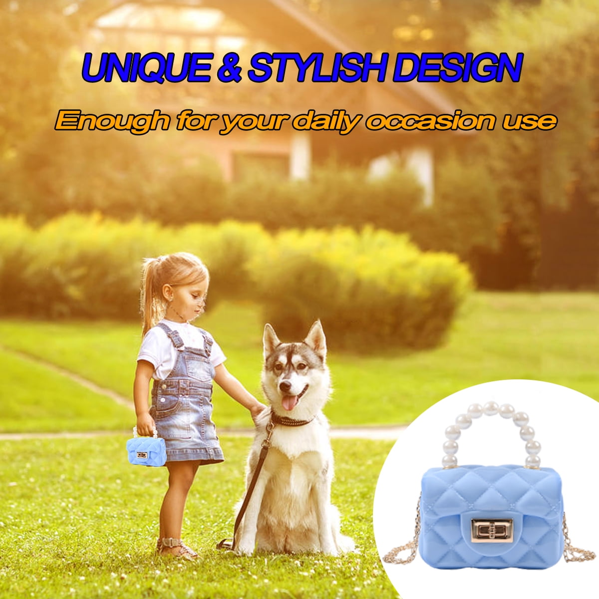 Mini Purse sling bag for Girls Kids Jelly Purse Clutch Crossbody