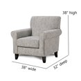 thumbnail image 4 of Southern Home Furnishings Bates Charcoal Fabric Dayle Indigo Accent Chair - Gray, 4 of 7