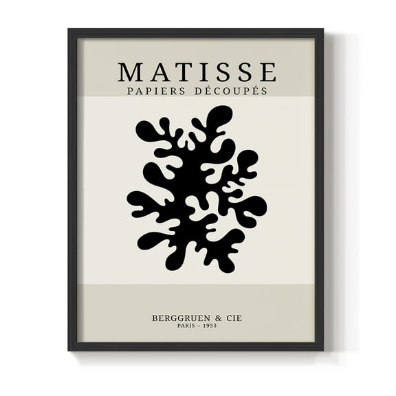 Matisse CDXV in Black Solid Wood Framed Print No Nail Hanging