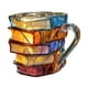 thumbnail image 2 of Taza con forma de libro apilado pintado, taza de café, decoración de mesa, versátil, ligera, novedosa, 9 x 9 x 12 cm, para ratones de , 260, 2 of 8