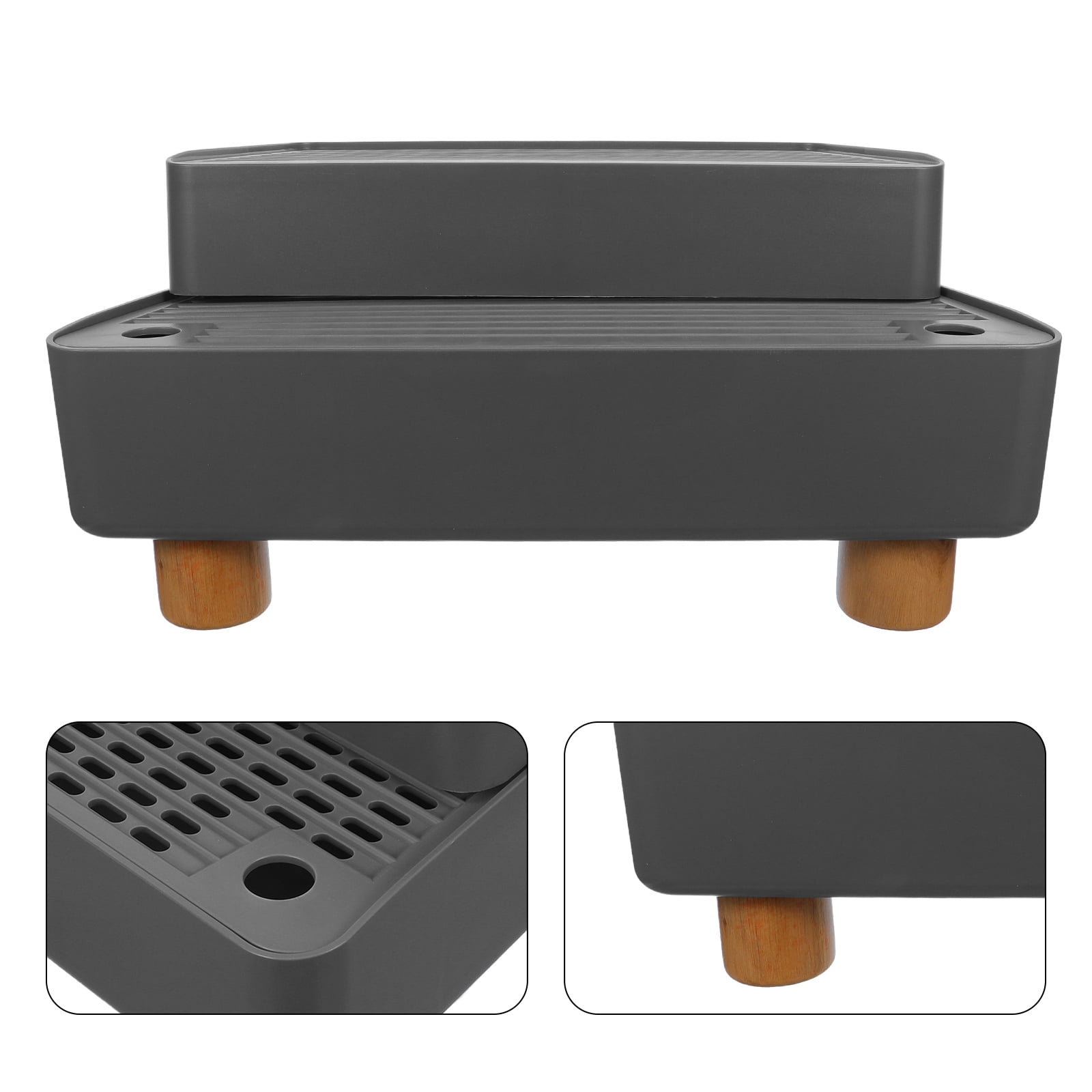 CATIEBYE Adjustable and Steps Cat Litter Box Ramp with Filter Function
