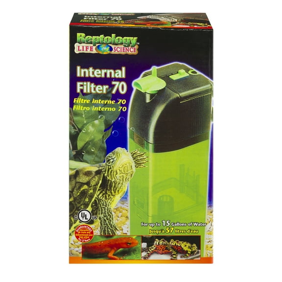 Penn-Plax Reptology Internal Filter for Turtle Tanks and Reptile Terrariums – 70 GPH - Large