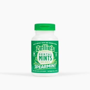 Zellie's Spearmint Xylitol Mints Jar 250 Ct