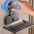 thumbnail image 2 of Estante de Almacenamiento con Ventosa Sin Taladro, Jabonera, Caja de Desagüe del Inodoro, Jabonera de Pared para Baño, Caja de Jabón, 2 of 7