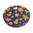 thumbnail image 1 of Disketp Gingerbread Delights Funda Redonda para Taburete, Funda de Cojín para Silla de Bar Suave y Elástica-13 inch, 1 of 7