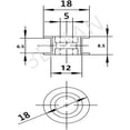 thumbnail image 3 of Polea tensora para correa dentada 20T GT2, aluminio con orificio de 5 mm (10 unidades), 3 of 7