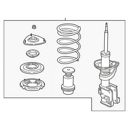 Genuine OE Honda Strut Assembly - 51601-SCV-A07 Fits select: 2003-2006 HONDA ELEMENT, 2007-2009 HONDA ELEMENT EX