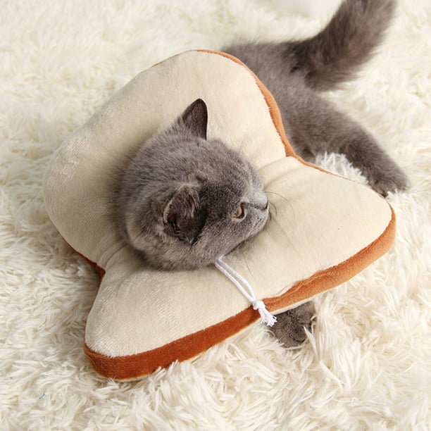 Cono Collar Lindo Suave Tostada En Forma De Pan Tocado Cosplay Gorra Para Mascota Gato Cachorro Eigraketly HA046421-03