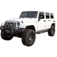 thumbnail image 2 of Ikon Motorsports Compatible with 07-18 Jeep Wrangler Black Side Steps Nerf Bars Running Board - 2PC, 2 of 7