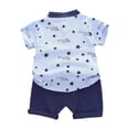 thumbnail image 5 of Luvior Boys’Star Theme Print Casual Outfit Set - Short Sleeve Top and Shorts 2 Piece Set for Outdoor Play, Holiday Wear for Toddlers Ages 1-4, 5 of 9