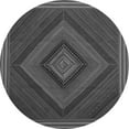 thumbnail image 1 of Ahgly Company Indoor Round Abstract Gray Contemporary Area Rugs, 7' Round, 1 of 1