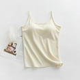 thumbnail image 2 of hotojiny Womens Summer Tops Comfortable Basic Sleeveless V Neck Cami Shirt with Built in Bra Going out Clothes, 2 of 7