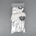 thumbnail image 1 of Ambesonne Leaf Bedding Set 3 Pcs, Sunflower Botany Growth, Twin, Black White, 1 of 3
