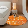thumbnail image 2 of Round Rugs 3.3Ft, Hello Pumpkins Round Area Rug Washable Indoor Throw Carpet, Thanksgiving Watercolor Orange Ombre Soft Non Slip Circle Rug for Laundry Room Patio Home Decor Aesthetic, 2 of 8