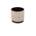 thumbnail image 5 of Carolina Handwoven Triton Matte Black Base Storage Ottoman, 5 of 9