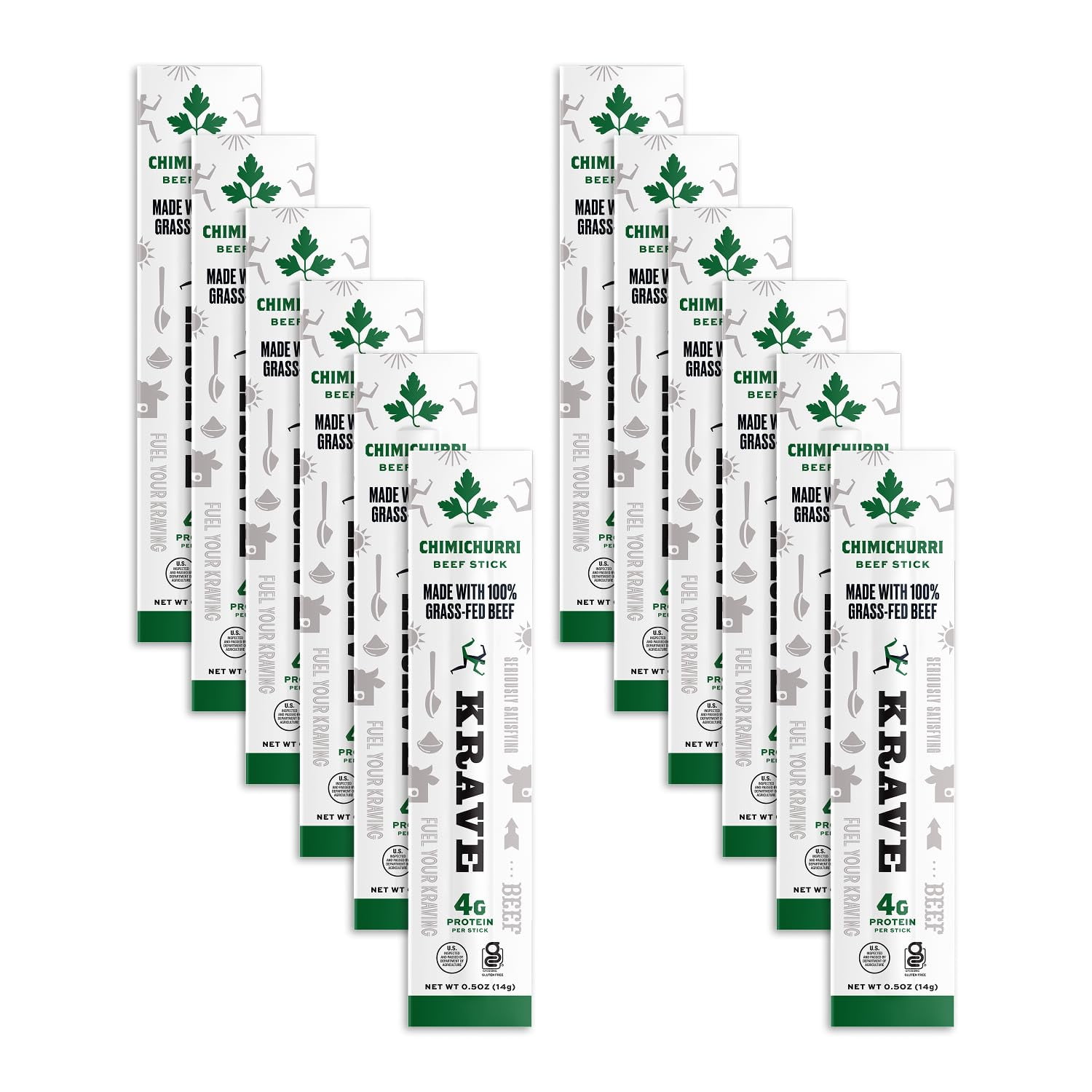 Krave Beef Stick Chimichurri 12 ea Minis (Pack of 8)