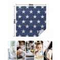 thumbnail image 5 of nqOlkjepod 4th of July Cloth Napkins Set of 8 Reusable Dinner Napkins, Vintage Independence Day Blue Star Cocktail Napkin Washable Table Napkins for Wedding/Holiday Party/Baby Shower 20"x20", 5 of 8