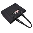 thumbnail image 5 of Mosiso 15.6 17 Laptop Tote Bag Ladies Women Travel Business Shopping Shoulder Bag Waterproof School Handbag with Adjustable Strap & Compartment, Black, 5 of 7