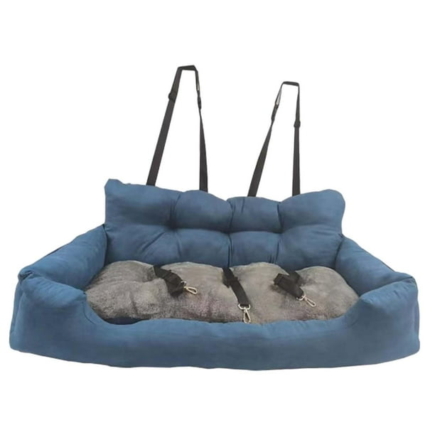 Dog Car Seat Dog Back Seat Cushion Portable Nonslip Comfortable Dog Car Travel Bed Pet Travel Booster Seat for Large Dogs L Blue