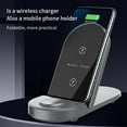 thumbnail image 4 of Wireless Charger under 5! CQCYD Three in One Wireless Charger, 15W Fast Charging Station for Phone, Foldable Vertical Charging Stand, 4 of 7