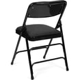 thumbnail image 4 of Commercial Fabric Padded Folding Chair, Triple Cross Bracing, Quad Hinging, 300 lb Tested, 4 Pack (Black), 4 of 7